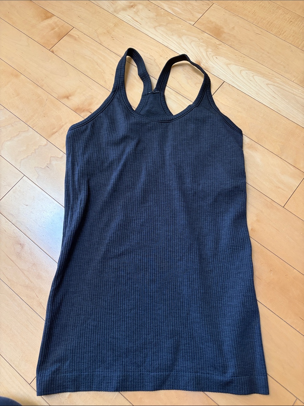Lululemon Black Ribbed Racerback Tank Top - Women
